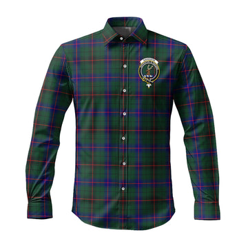 Davidson Modern Tartan Long Sleeve Button Up Shirt with Family Crest