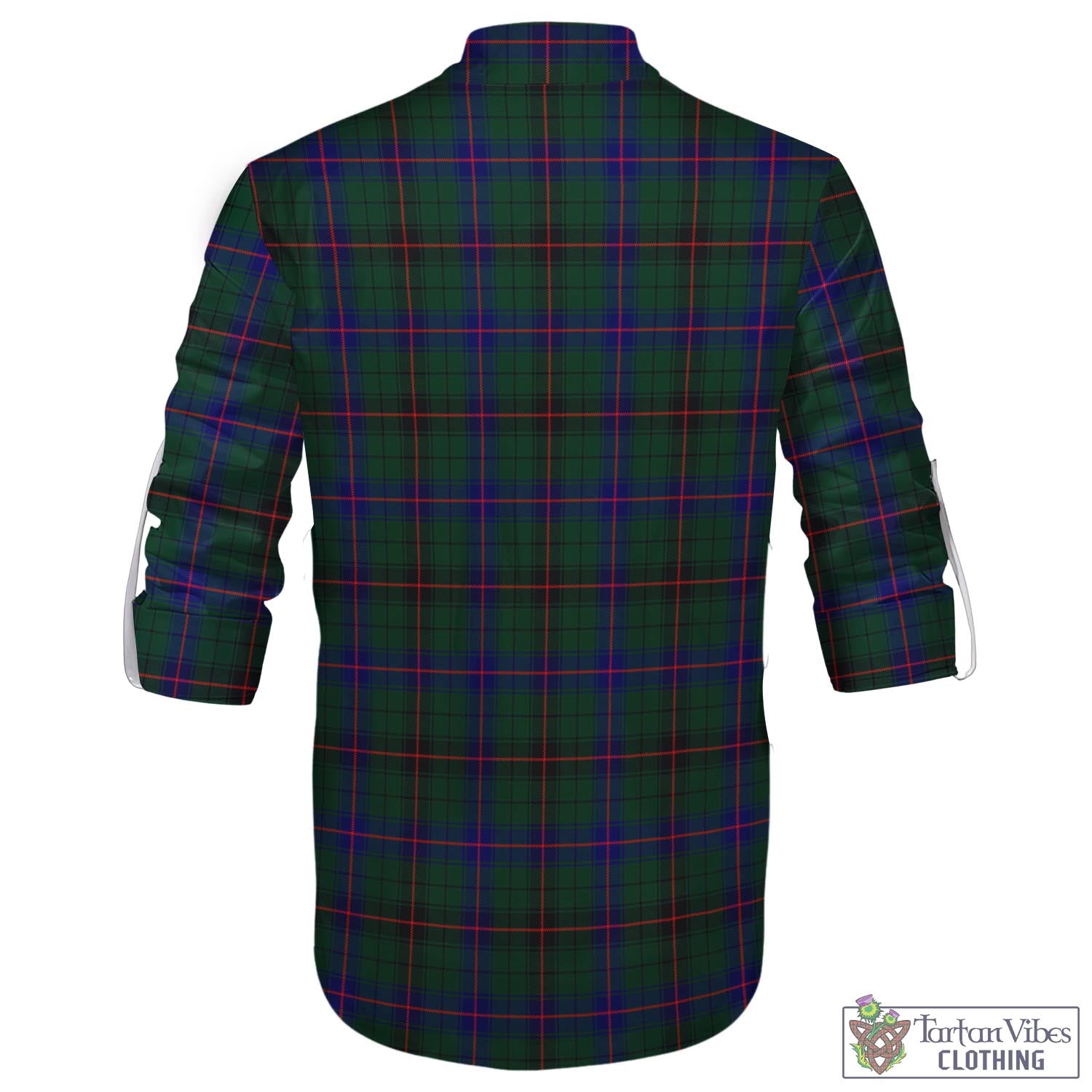 Tartan Vibes Clothing Davidson Modern Tartan Men's Scottish Traditional Jacobite Ghillie Kilt Shirt