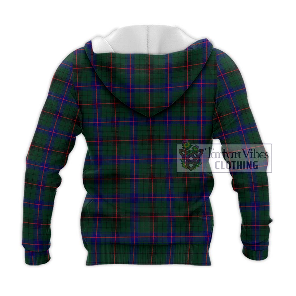 Tartan Vibes Clothing Davidson Modern Tartan Knitted Hoodie with Family Crest DNA In Me Style