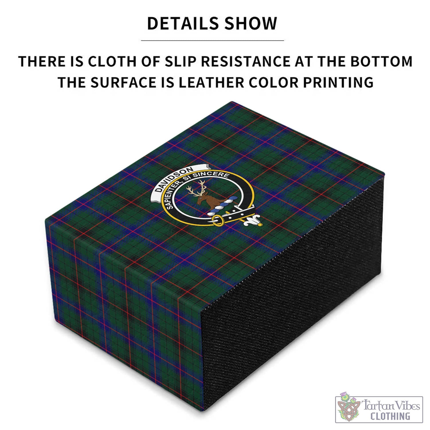 Tartan Vibes Clothing Davidson Modern Tartan Pen Holder with Family Crest