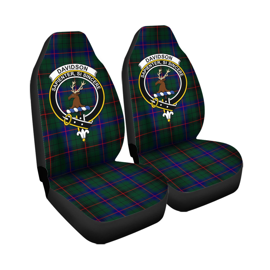 Davidson Modern Tartan Car Seat Cover with Family Crest - Tartanvibesclothing