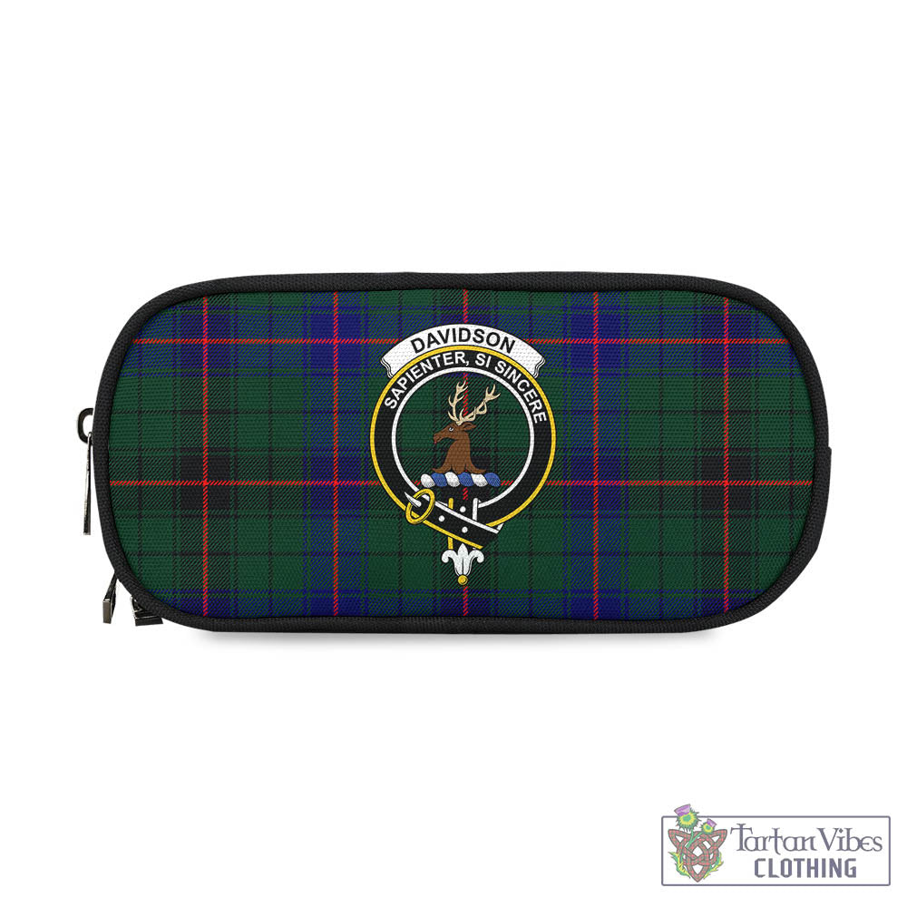 Tartan Vibes Clothing Davidson Modern Tartan Pen and Pencil Case with Family Crest