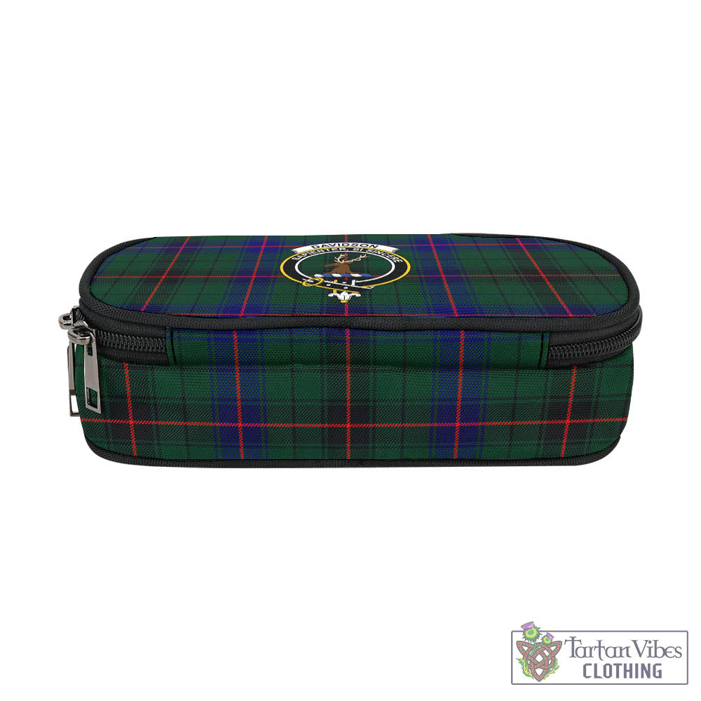 Tartan Vibes Clothing Davidson Modern Tartan Pen and Pencil Case with Family Crest