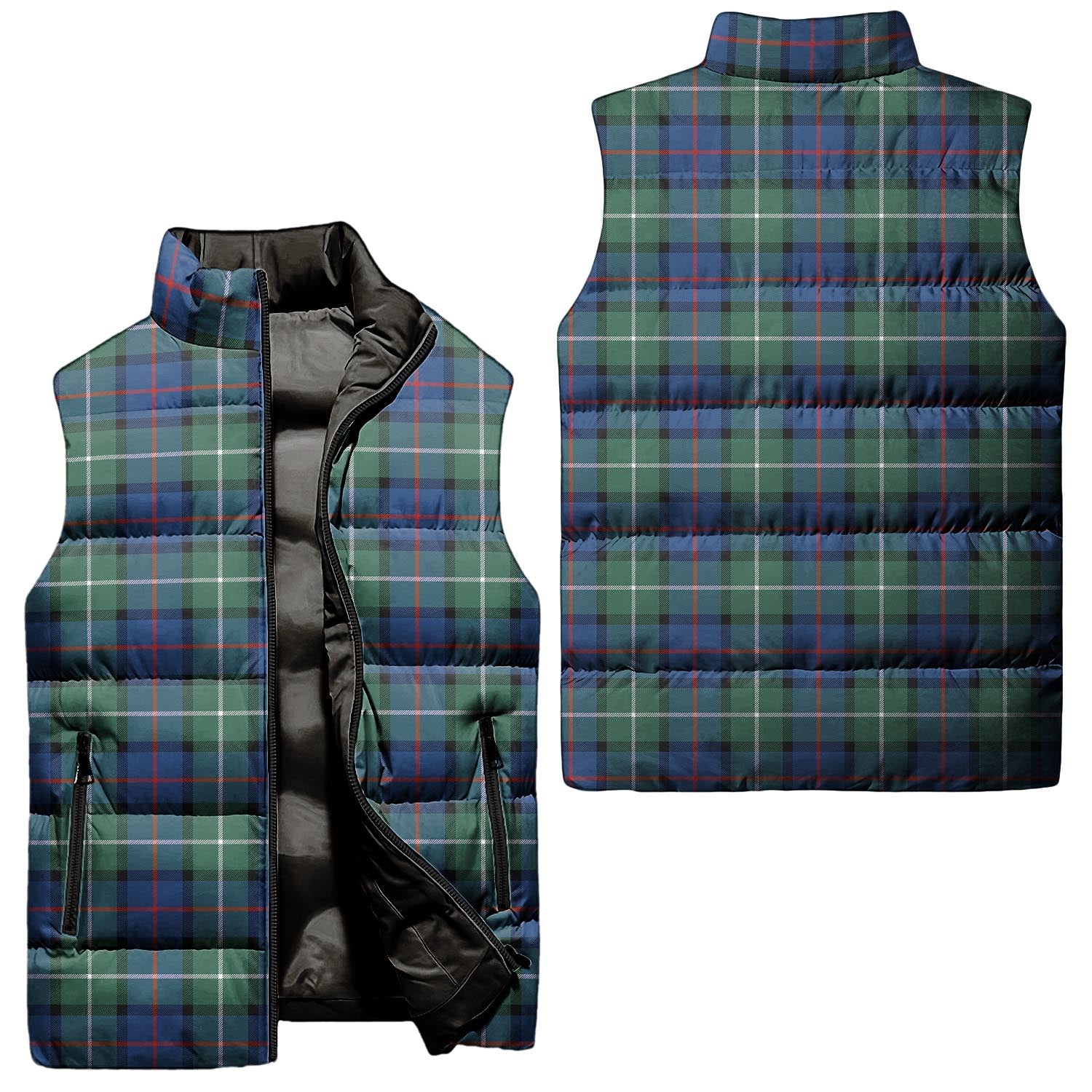 Davidson of Tulloch Tartan Sleeveless Puffer Jacket Unisex - Tartanvibesclothing