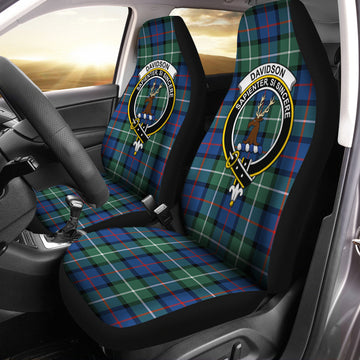 Davidson of Tulloch Tartan Car Seat Cover with Family Crest