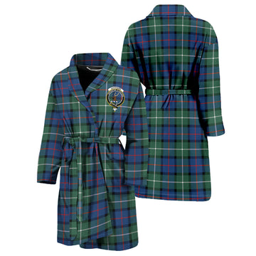 Davidson of Tulloch Tartan Bathrobe with Family Crest