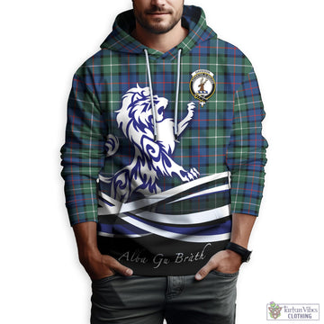 Davidson of Tulloch Tartan Hoodie with Alba Gu Brath Regal Lion Emblem