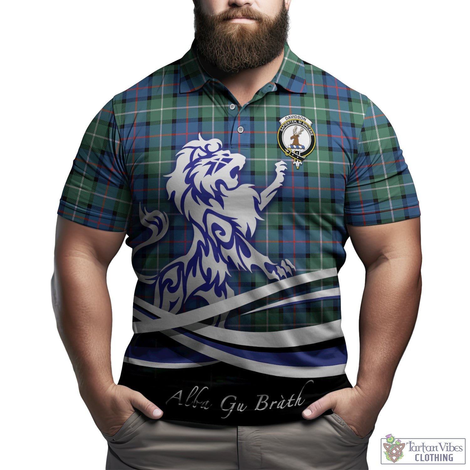 davidson-of-tulloch-tartan-polo-shirt-with-alba-gu-brath-regal-lion-emblem