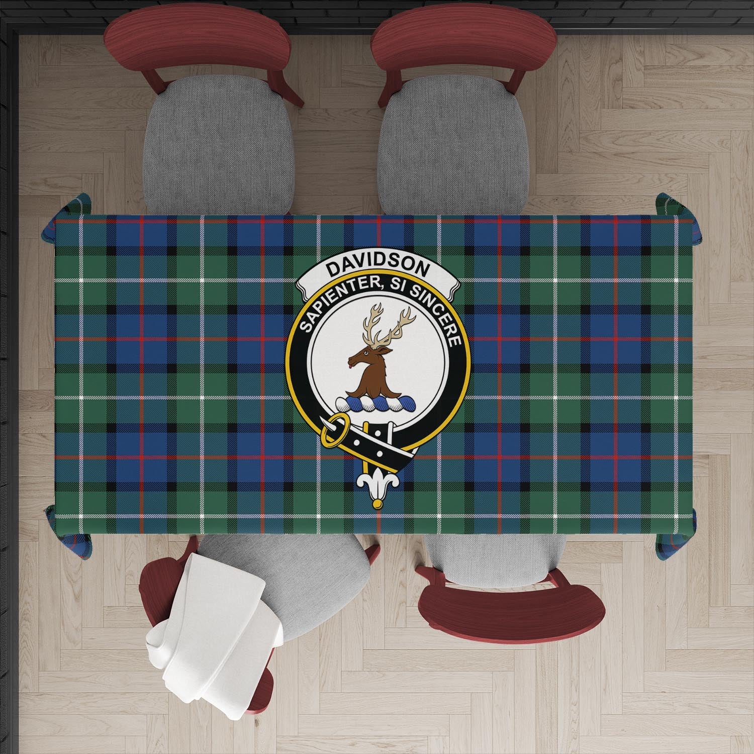 davidson-of-tulloch-tatan-tablecloth-with-family-crest