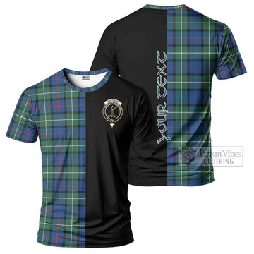 Davidson of Tulloch Tartan T-Shirt with Family Crest and Half Of Me Style