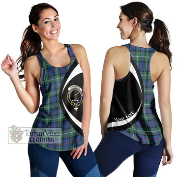 Davidson of Tulloch Tartan Women's Racerback Tanks with Family Crest Circle Style