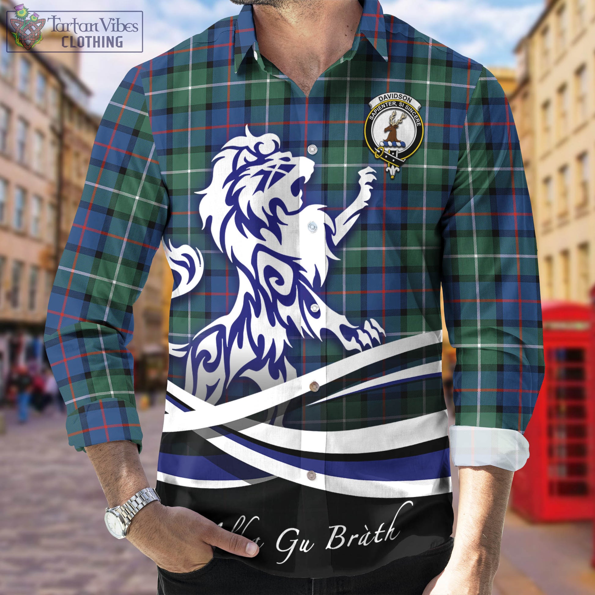 davidson-of-tulloch-tartan-long-sleeve-button-up-shirt-with-alba-gu-brath-regal-lion-emblem