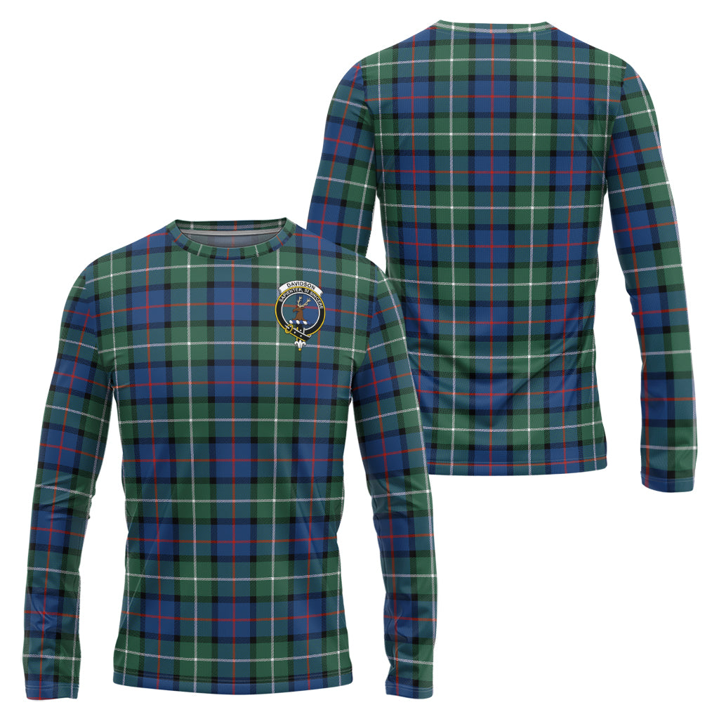 davidson-of-tulloch-tartan-long-sleeve-t-shirt-with-family-crest