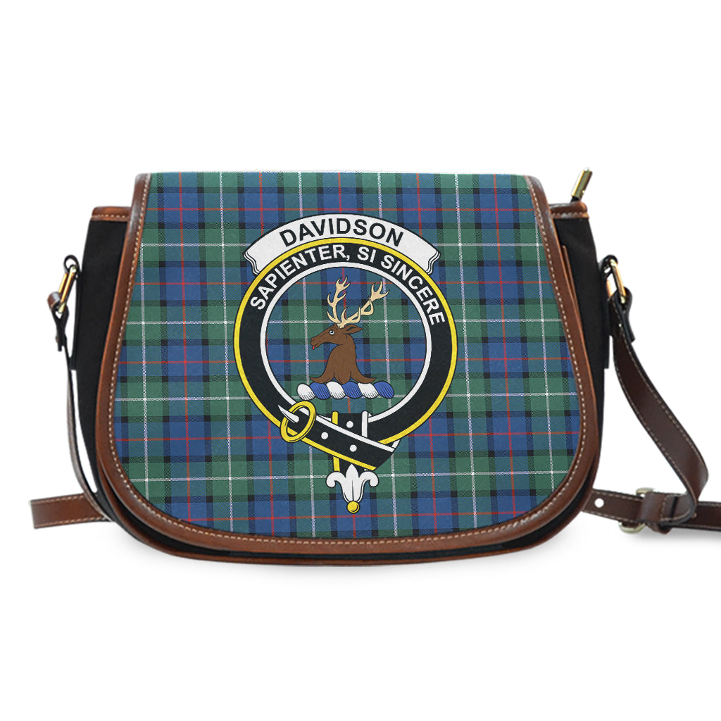 Davidson of Tulloch Tartan Saddle Bag with Family Crest - Tartan Vibes Clothing