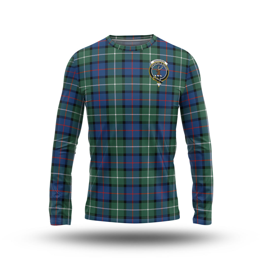 davidson-of-tulloch-tartan-long-sleeve-t-shirt-with-family-crest