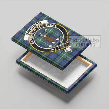 Davidson of Tulloch Tartan Canvas Print Wall Art with Family Crest