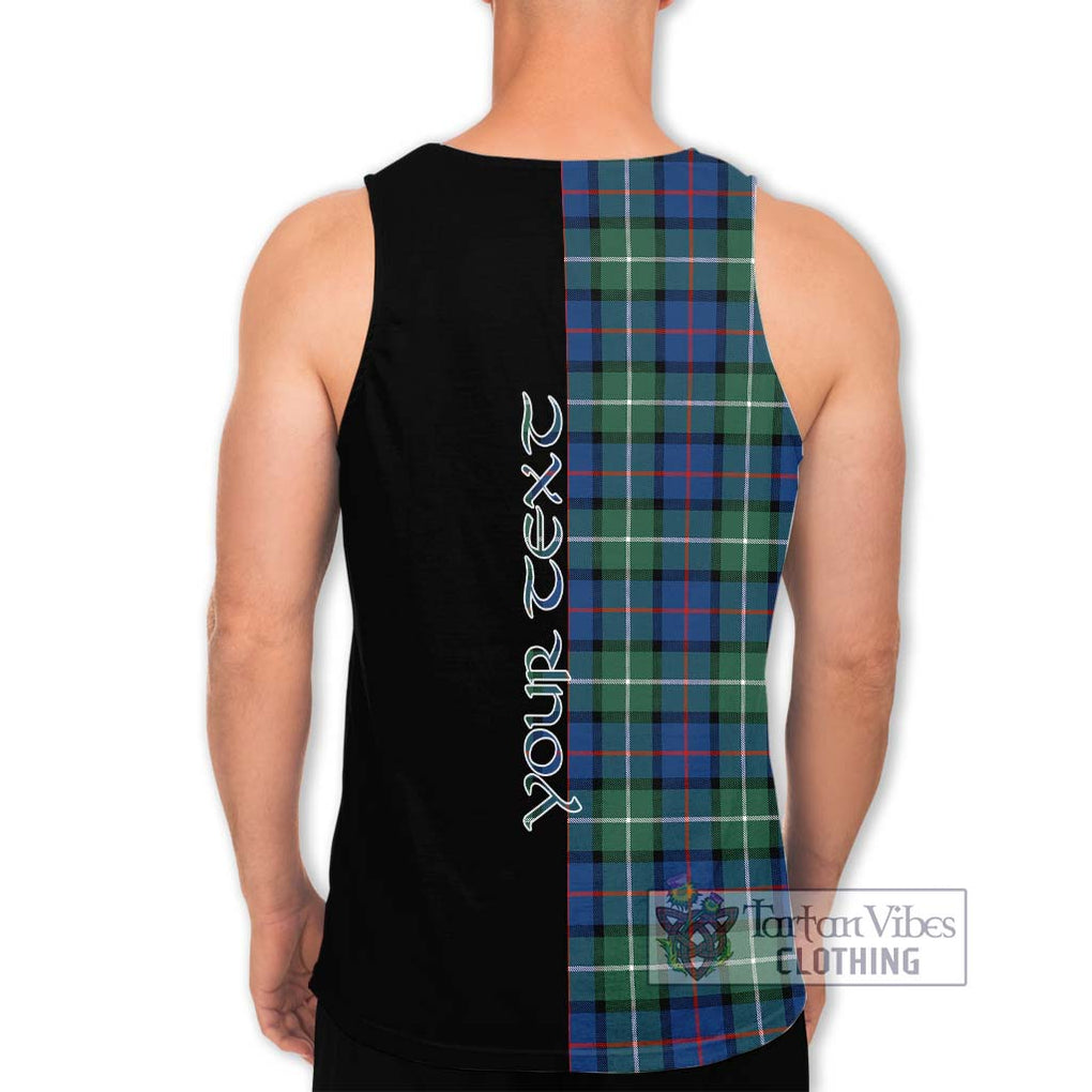 Davidson of Tulloch Tartan Men's Tank Top with Family Crest and Half Of Me Style - Tartanvibesclothing Shop