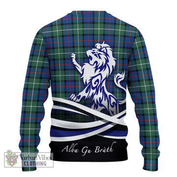 Davidson of Tulloch Tartan Ugly Sweater with Alba Gu Brath Regal Lion Emblem