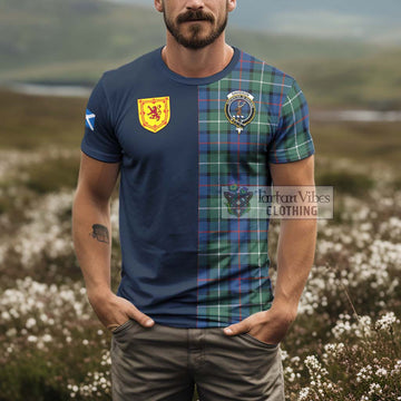 Davidson of Tulloch Tartan T-Shirt Alba with Scottish Lion Royal Arm Half Style