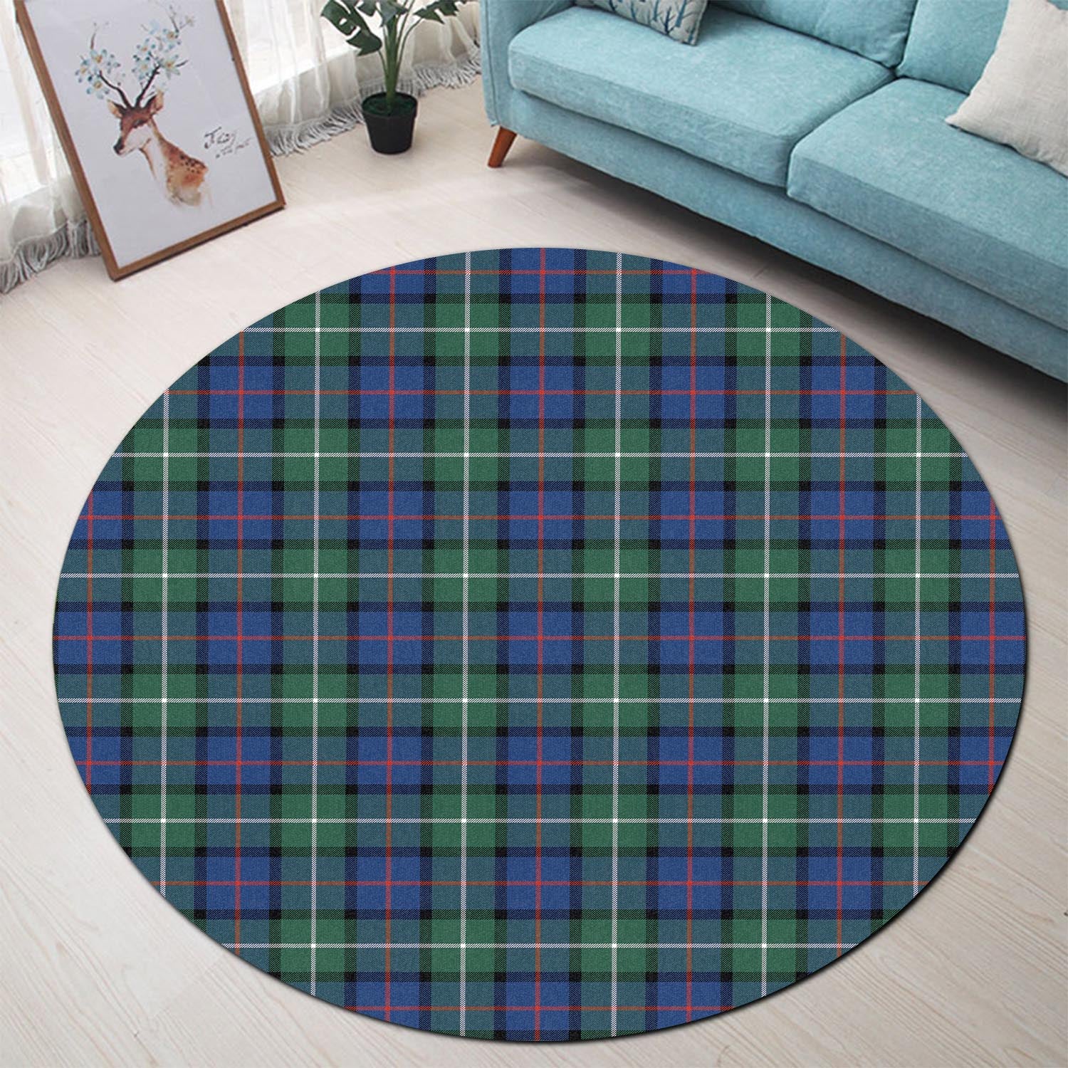 Davidson of Tulloch Tartan Round Rug - Tartanvibesclothing