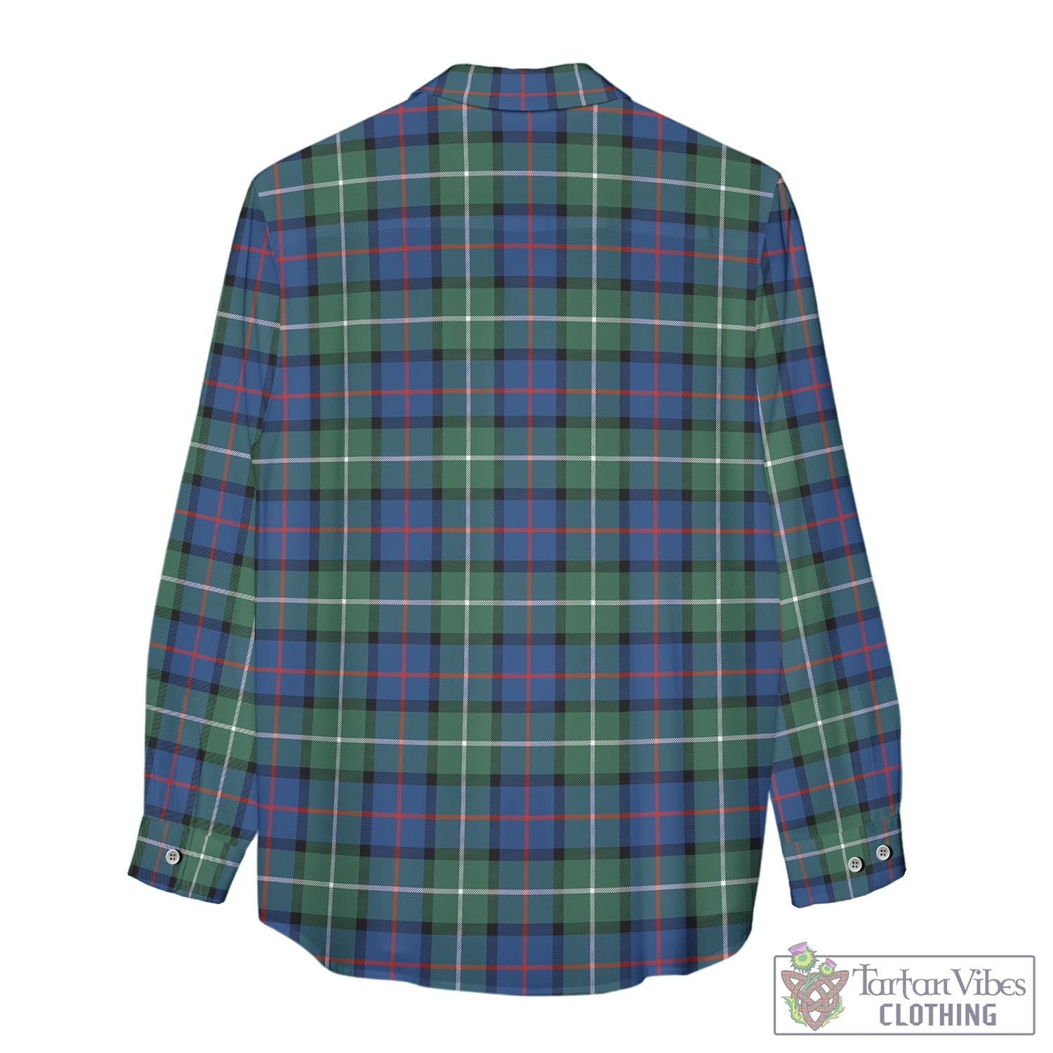 Tartan Vibes Clothing Davidson of Tulloch Tartan Womens Casual Shirt with Family Crest