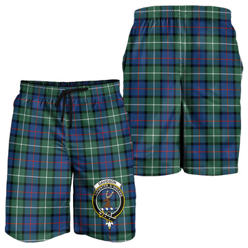 Davidson of Tulloch Tartan Mens Shorts with Family Crest