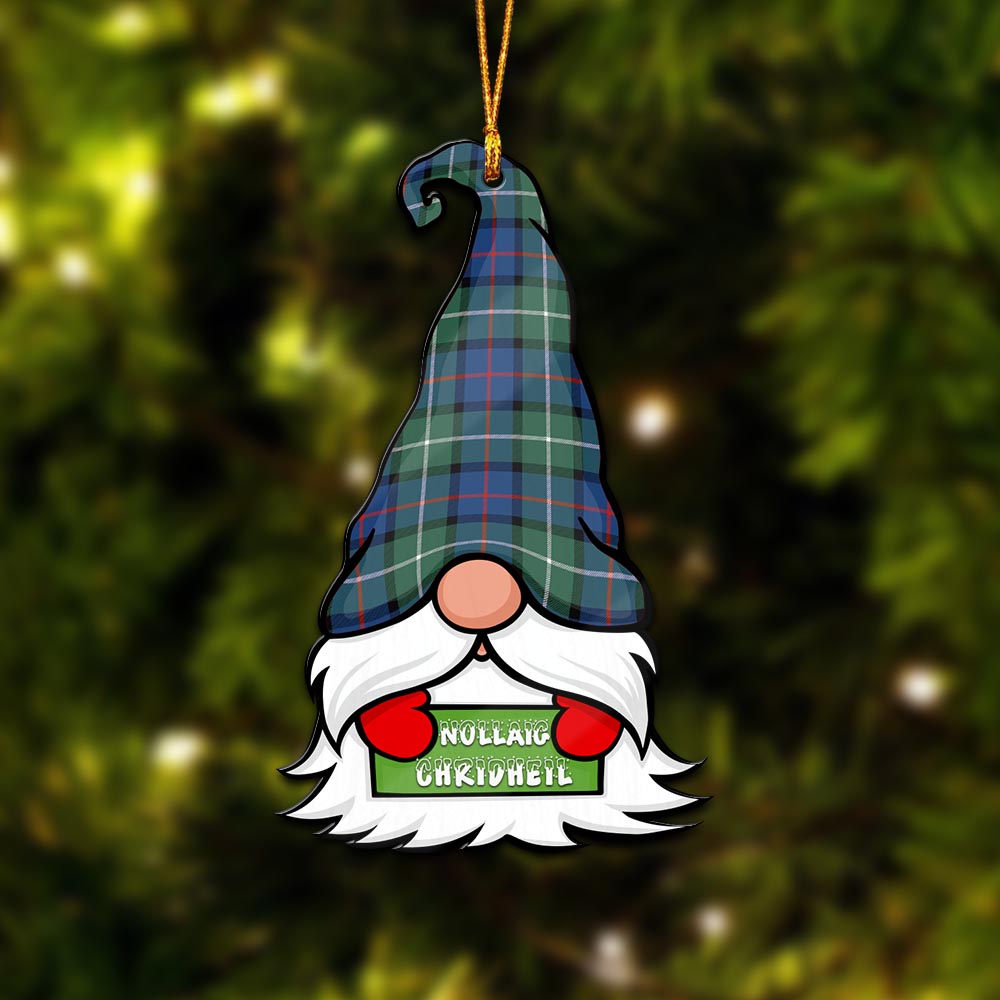 Davidson of Tulloch Gnome Christmas Ornament with His Tartan Christmas Hat - Tartan Vibes Clothing