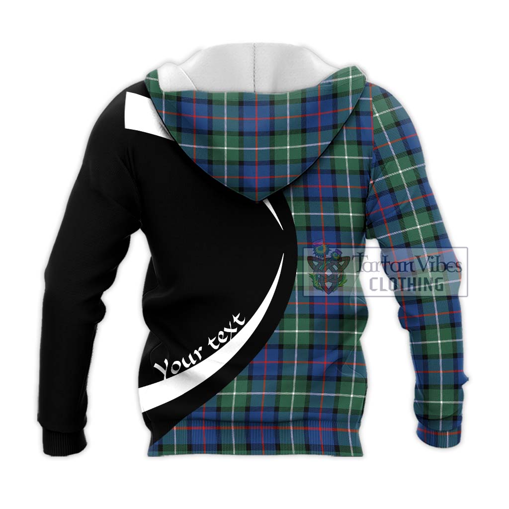 Davidson of Tulloch Tartan Knitted Hoodie with Family Crest Circle Style - Tartan Vibes Clothing