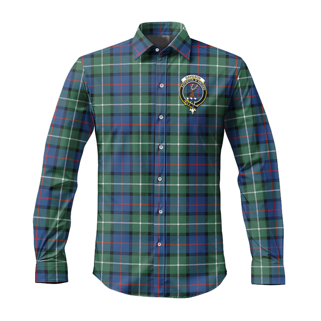 davidson-of-tulloch-tartan-long-sleeve-button-up-shirt-with-family-crest