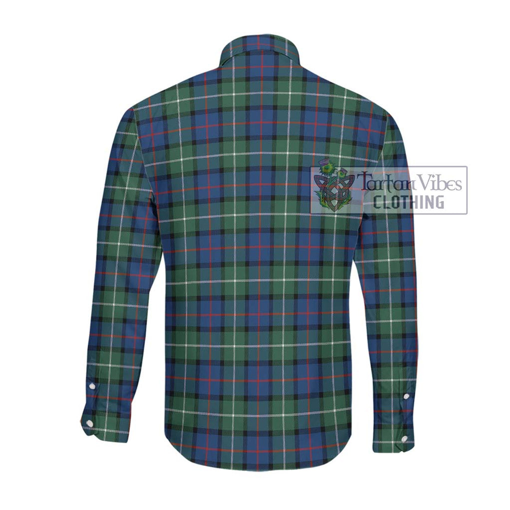 Davidson of Tulloch Tartan Long Sleeve Button Shirt with Family Crest DNA In Me Style - Tartanvibesclothing Shop