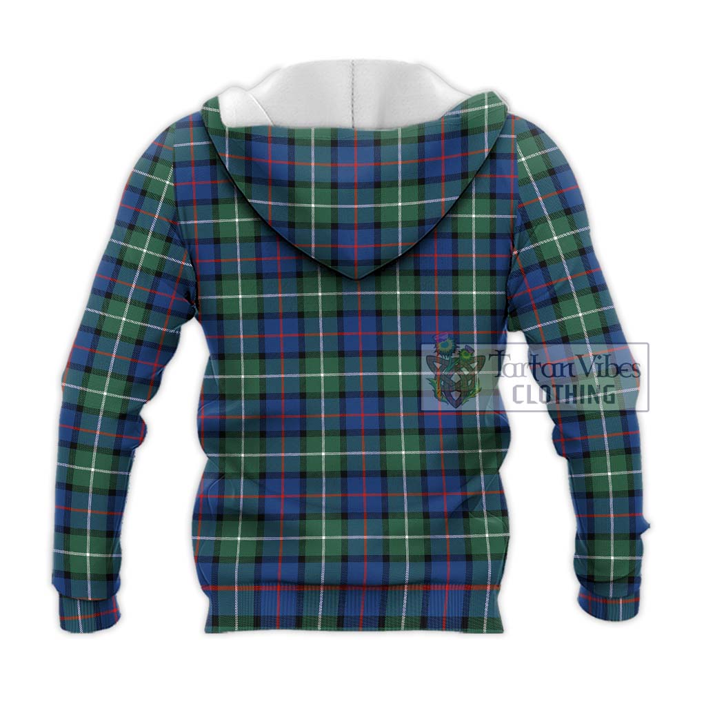 Tartan Vibes Clothing Davidson of Tulloch Tartan Knitted Hoodie with Family Crest DNA In Me Style