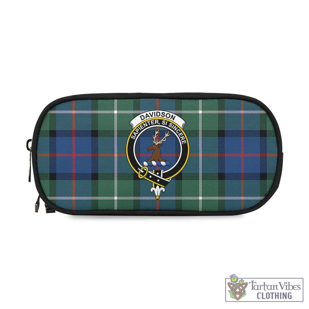 Tartan Vibes Clothing Davidson of Tulloch Tartan Pen and Pencil Case with Family Crest