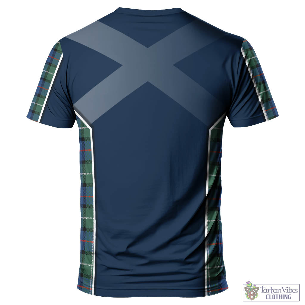 Tartan Vibes Clothing Davidson of Tulloch Tartan T-Shirt with Family Crest and Scottish Thistle Vibes Sport Style