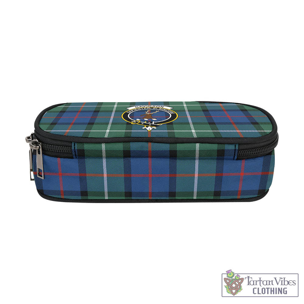 Tartan Vibes Clothing Davidson of Tulloch Tartan Pen and Pencil Case with Family Crest