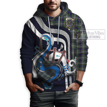 Davidson of Tulloch Dress Tartan Hoodie with Epic Bagpipe Style