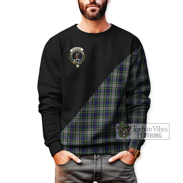 Davidson of Tulloch Dress Tartan Sweatshirt with Family Crest and Military Logo Style