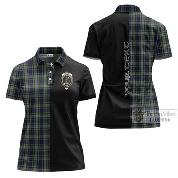 Davidson of Tulloch Dress Tartan Women's Polo Shirt with Family Crest and Half Of Me Style