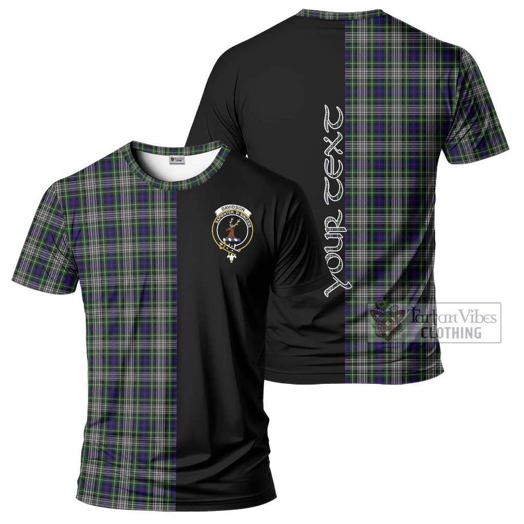 Davidson of Tulloch Dress Tartan T-Shirt with Family Crest and Half Of Me Style Kid's Shirt - Tartanvibesclothing Shop