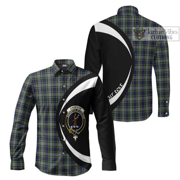 Davidson of Tulloch Dress Tartan Long Sleeve Button Up with Family Crest Circle Style