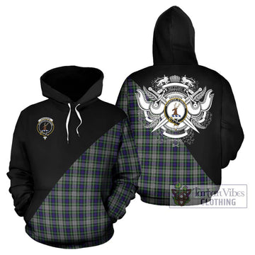 Davidson of Tulloch Dress Tartan Hoodie with Family Crest and Military Logo Style