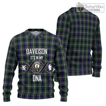 Davidson of Tulloch Dress Tartan Ugly Sweater with Family Crest DNA In Me Style