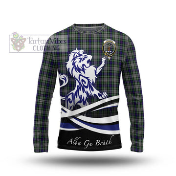 Davidson of Tulloch Dress Tartan Long Sleeve T-Shirt with Alba Gu Brath Regal Lion Emblem