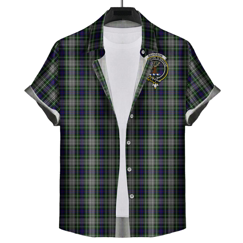 davidson-of-tulloch-dress-tartan-short-sleeve-button-down-shirt-with-family-crest