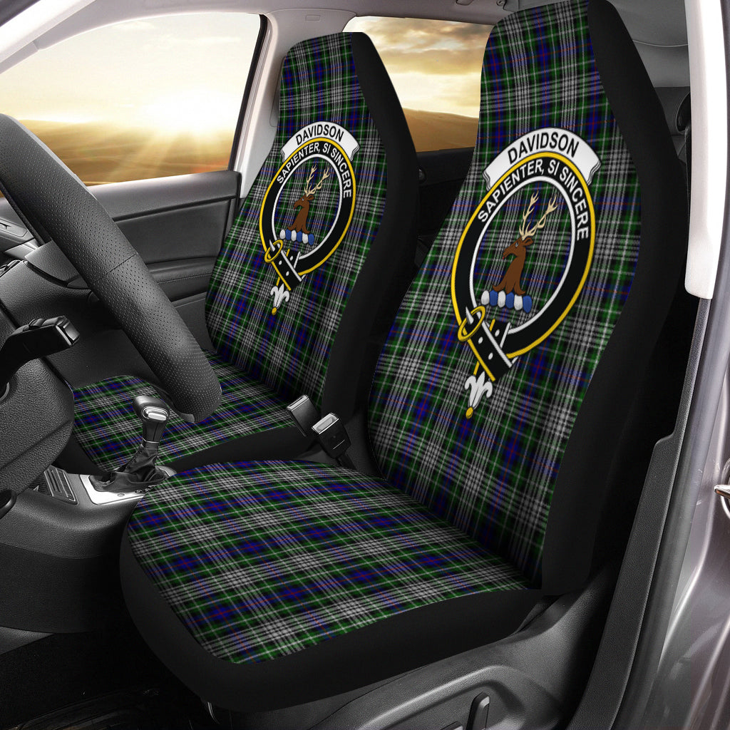 Davidson of Tulloch Dress Tartan Car Seat Cover with Family Crest One Size - Tartanvibesclothing