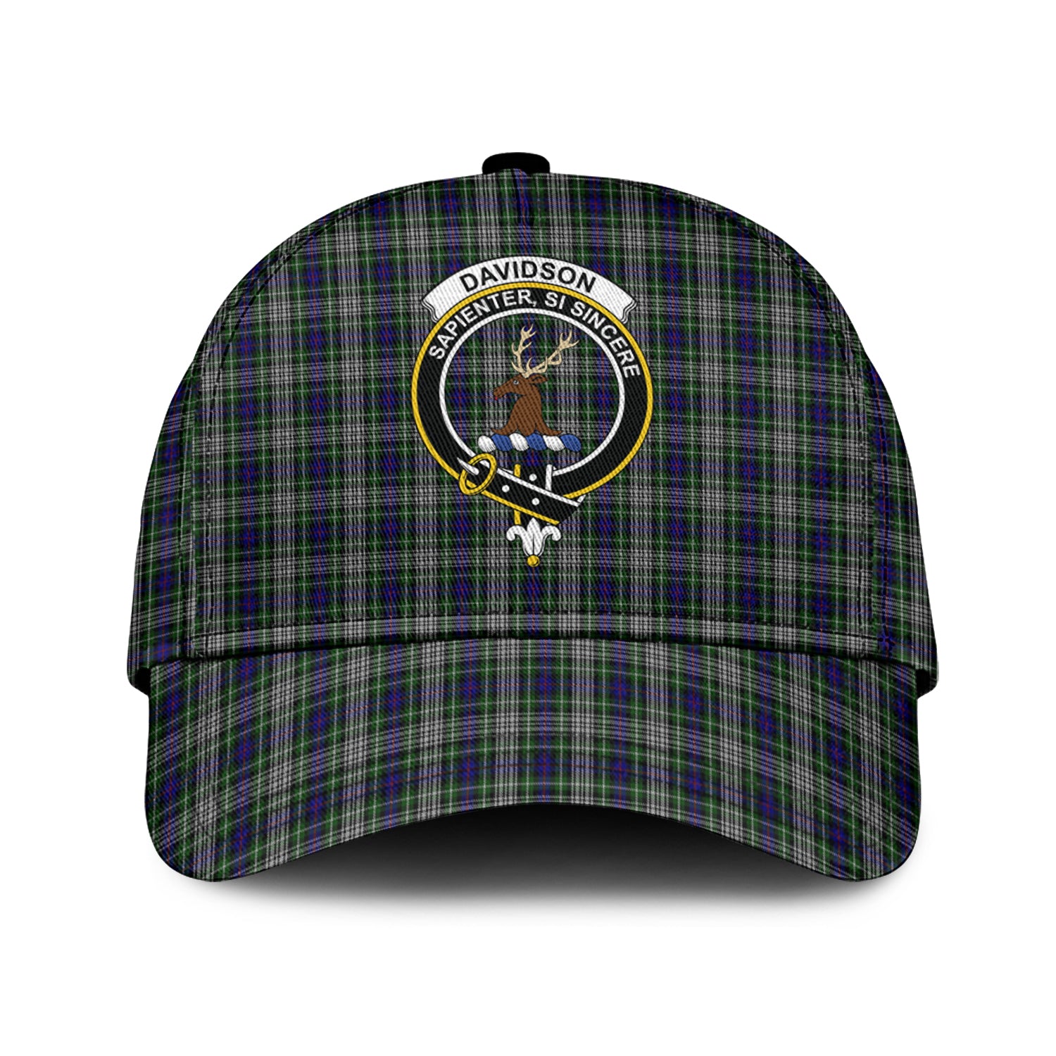 Davidson of Tulloch Dress Tartan Classic Cap with Family Crest Classic Cap Universal Fit - Tartan Vibes Clothing