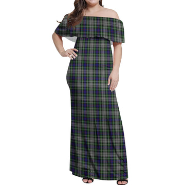 Davidson of Tulloch Dress Tartan Off Shoulder Long Dress