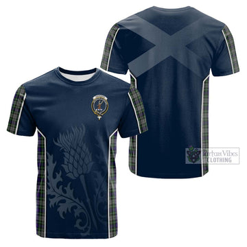 Davidson of Tulloch Dress Tartan Cotton T-shirt with Family Crest and Scottish Thistle Vibes Sport Style