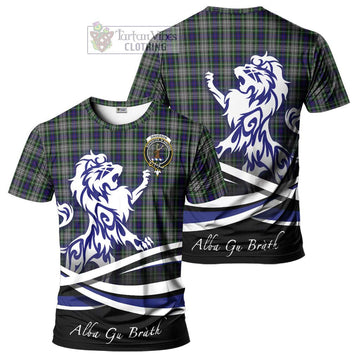 Davidson of Tulloch Dress Tartan Cotton T-shirt with Alba Gu Brath Regal Lion Emblem