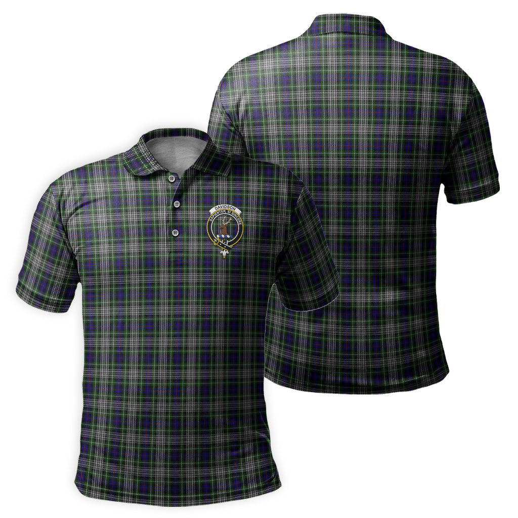 Davidson of Tulloch Dress Tartan Men's Polo Shirt with Family Crest - Tartan Vibes Clothing