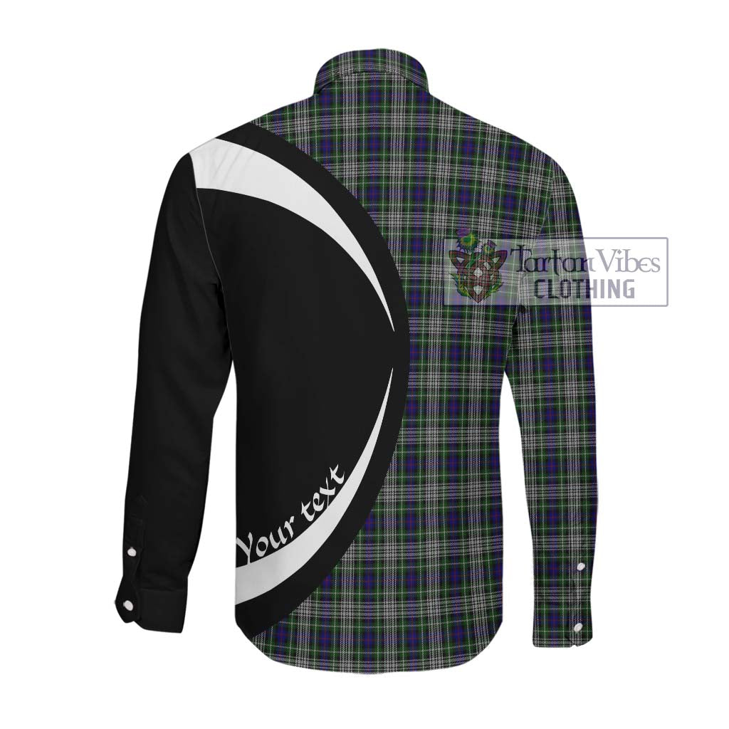 Tartan Vibes Clothing Davidson of Tulloch Dress Tartan Long Sleeve Button Up with Family Crest Circle Style